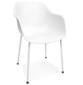 Witte binnen-/buitenstoel 'BACHO' met armleuningen