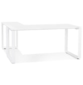 Design corner desk 'BAKUS' of white wood and metal - 160 cm