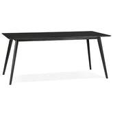 'BARISTA' design dining table / desk in black wood - 180x90 cm