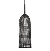 Black rattan hanging lamp 'BENDITO