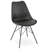 Designer chair 'BYBLOS' black industrial style