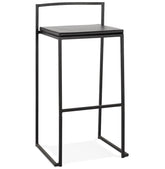 Bar stool design 'CASA' black industrial style stackable