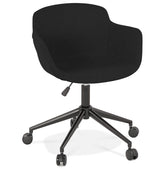 Black fabric office chair 'CENTURION' on wheels