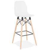 Design bar stool 'COSMIK' white Scandinavian style