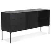Design storage cabinet 'CONVIV' in black wood