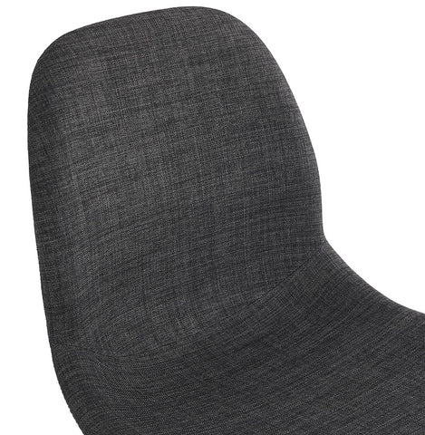 Design chair 'DECLIK' dark grey with black metal legs Design chair 'DECLIK' dark grey with black metal legs