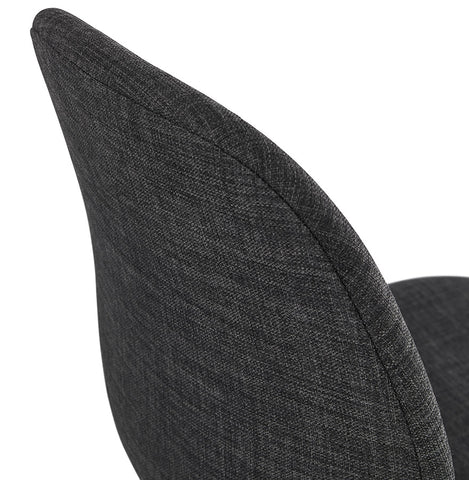 Design chair 'DECLIK' dark grey with black metal legs Design chair 'DECLIK' dark grey with black metal legs