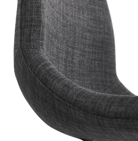Design chair 'DECLIK' dark grey with black metal legs Design chair 'DECLIK' dark grey with black metal legs