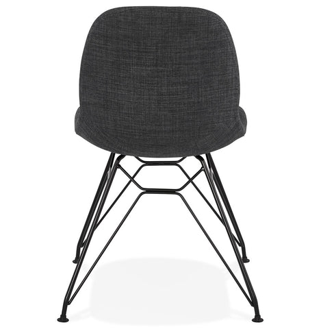Design chair 'DECLIK' dark grey with black metal legs Design chair 'DECLIK' dark grey with black metal legs