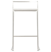 White semi-high design stool 'DISKO MINI' stackable