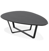 Design coffee table 'DROP' in black wood