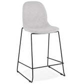 Semi-high stackable bar stool 'EKTOR MINI' in light grey fabric