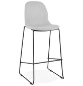 Light gray bar stool 'EKTOR' in fabric, stackable model