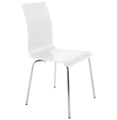 Designer dining chair 'ESPERA' in white painted wood