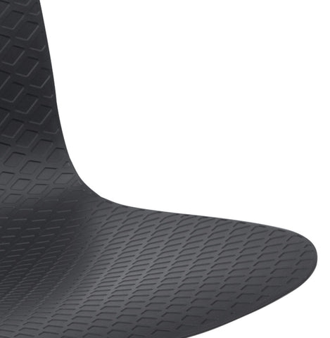 Modern chair 'GAUDY' black with white metal legs Modern chair 'GAUDY' black with white metal legs