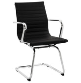 Design desk chair 'GIGA' in black imitation leather