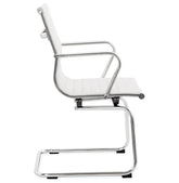 Designer office chair 'GIGA' in white faux leather