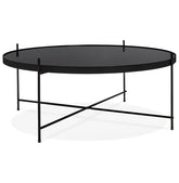 Low, black living room table 'KOLOS BIG'