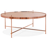 Low, copper-colored living room table 'KOLOS BIG'
