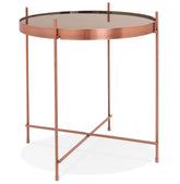 Copper-colored folding side table 'KOLOS'