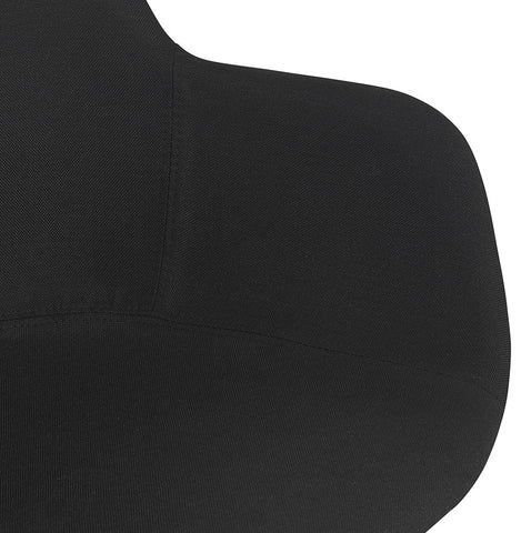 Armchair 'LAMBIC' in black fabric and legs in natural wood Armchair 'LAMBIC' in black fabric and legs in natural wood