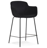 Mid-height bar stool 'LARISSA MINI' in black velvet