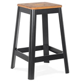 Mid-height black industrial bar stool 'LIDYA MINI