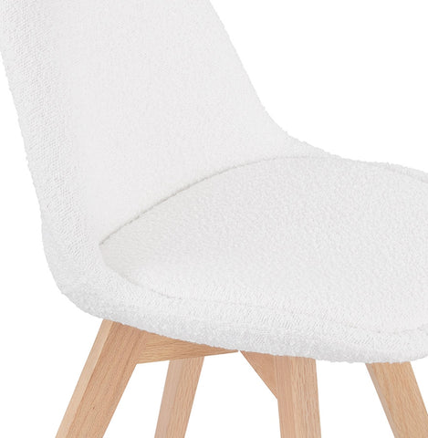 Scandinavian design chair 'LINETTE' in white terry fabric Scandinavian design chair 'LINETTE' in white terry fabric