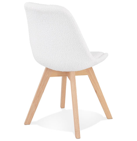 Scandinavian design chair 'LINETTE' in white terry fabric Scandinavian design chair 'LINETTE' in white terry fabric