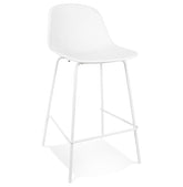 Mid-height white perforated stool 'LOKI MINI' indoor/outdoor