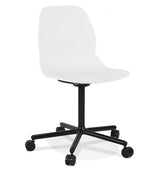 White modern office chair 'MAGELLAN' on wheels