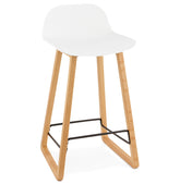 White half-height stool 'MAKI MINI' in Scandinavian style