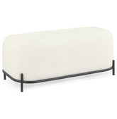 Design sofa 'ORSO BENCH' in beige bouclé fabric