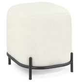 Footstool 'ORSO ONE' in beige bouclé fabric