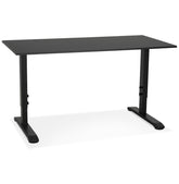 Height adjustable black desk 'OSMOSE' - 140x70 cm