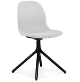 Design chair 'PAVONIS' in light grey fabric