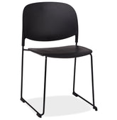Chair 'PILA' black with plastic seat and metal structure