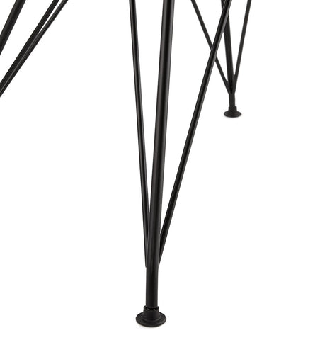 Design chair 'SATELIT' white industrial style with black metal feet Design chair 'SATELIT' white industrial style with black metal feet