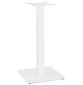 'TOWER' 110 square table base in white metal inside/outside