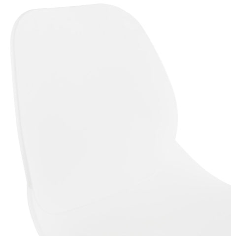 White designer chair 'TUCANA' with black metal legs White designer chair 'TUCANA' with black metal legs