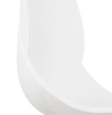 White designer chair 'TUCANA' with black metal legs White designer chair 'TUCANA' with black metal legs
