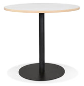 White round bistro table 'YOGI' with a black metal leg - Ø 80 cm