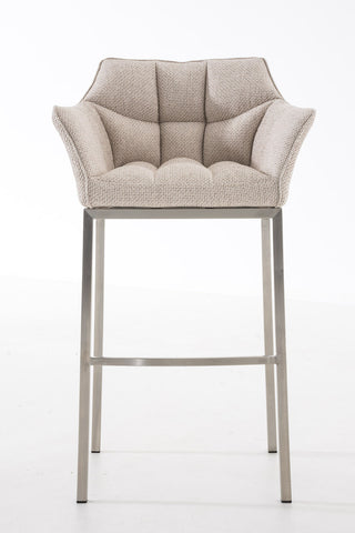 Bar stool Damaso fabric with 4-legged frame