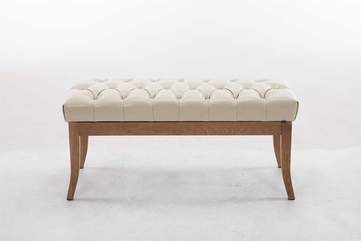 Bench Ramses imitation leather antique light