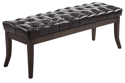 Bench Ramses imitation leather antique-dark