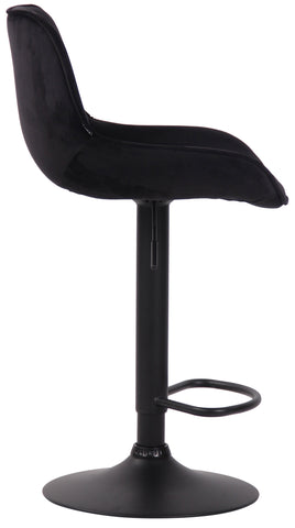 Bar stool Lentini velvet