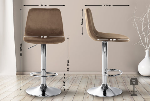 Bar stool Divo velvet