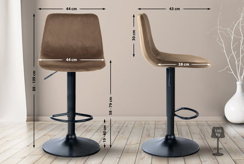 Bar stool Divo velvet