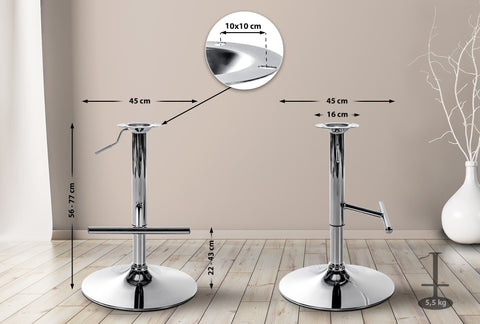 Replacement T-frame for bar stool