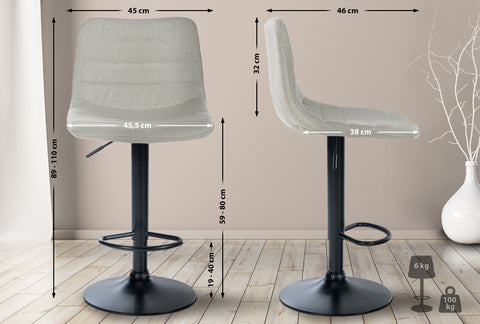 Bar stool Lex fabric